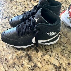Jordan Baseball Cleats Black and White Kids